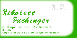 nikolett puchinger business card
